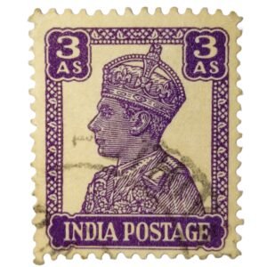 This Vintage British India 3 Annas King George VI Postage Stamp