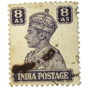 This Vintage British India 8 Annas King George VI Postage Stamp
