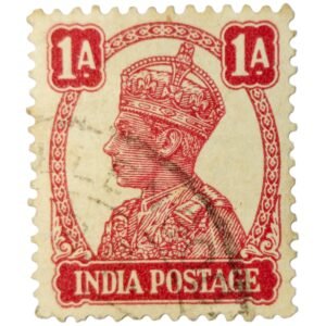 This Vintage British India 1 Anna King George VI Postage Stamp