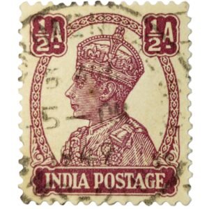 This Vintage British India 1/2 Anna King George VI Postage Stamp
