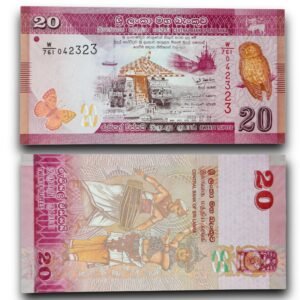Sri Lanka 20 Rupees Banknote Paper Currency Vintage Collectible Note