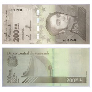 Venezuela 200 Bolívares Banknote Vintage Collectible Paper Currency