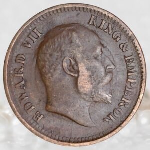½ Pice King Edward VII British India 1909 AD Copper Coin
