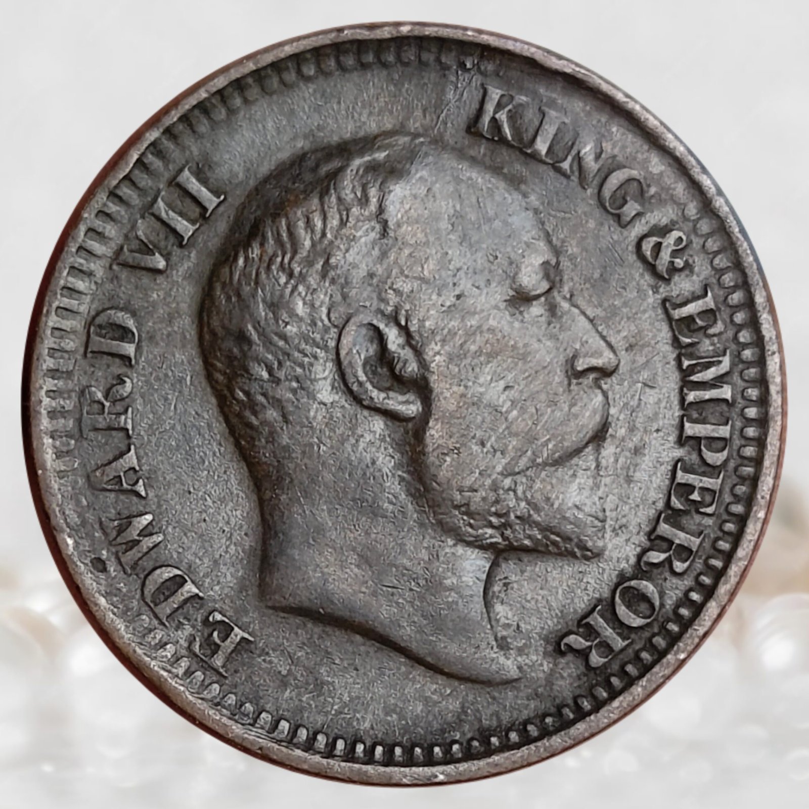 ½ Pice King Edward VII British India 1910 AD Copper Coin (1)