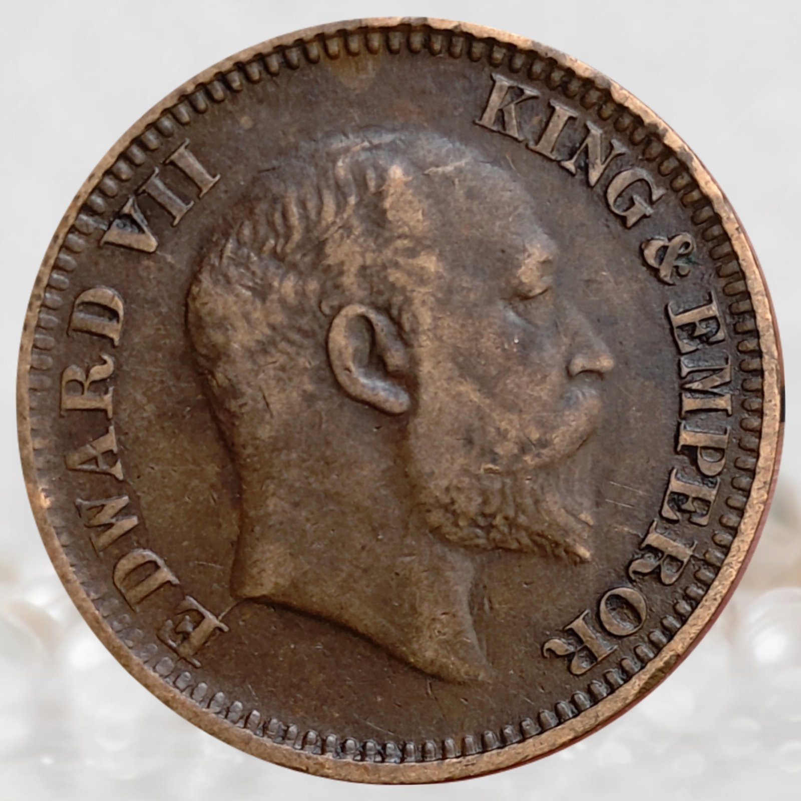 ½ Pice King Edward VII British India 1910 AD Copper Coin (1)