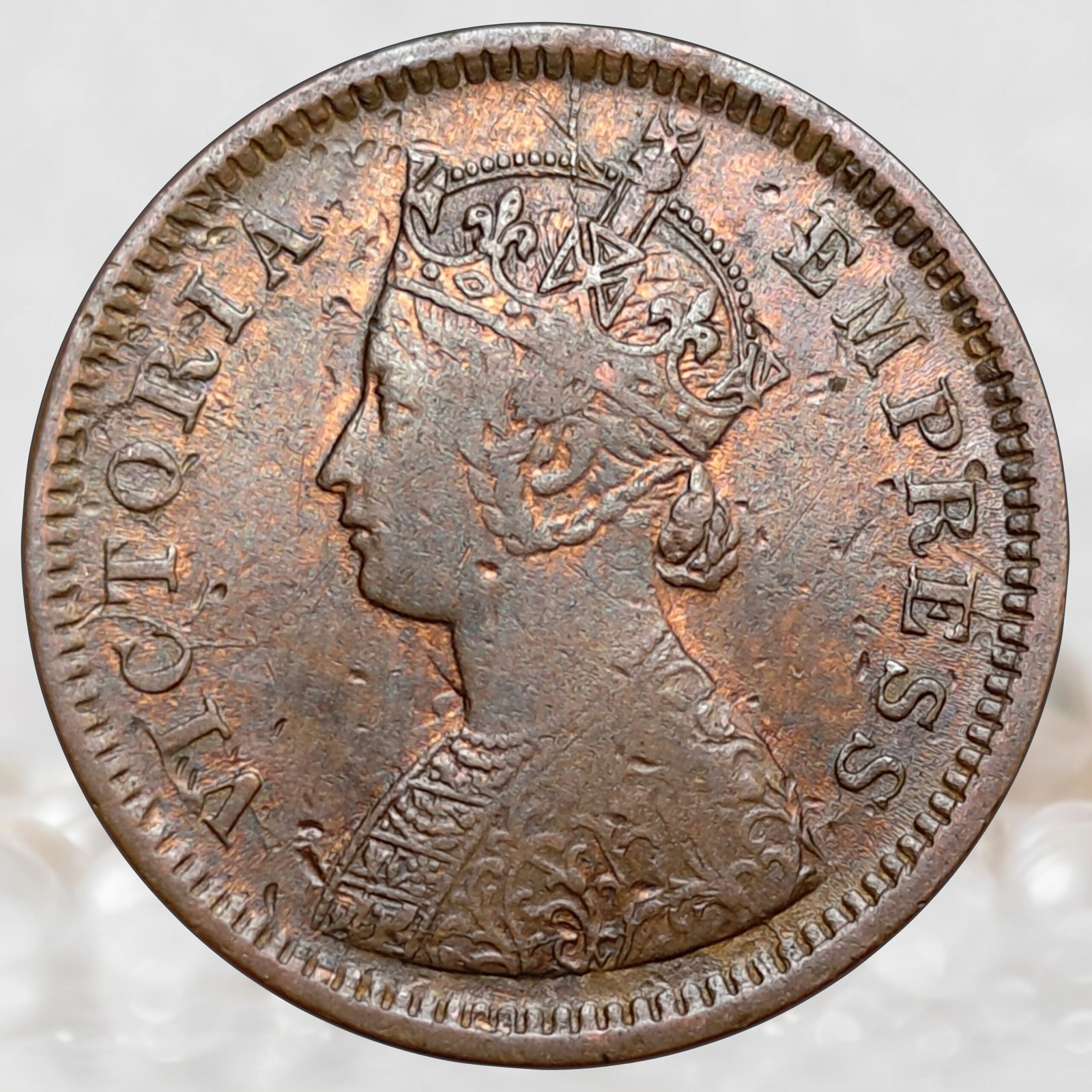 ½ Pice Queen Victoria British India (2)