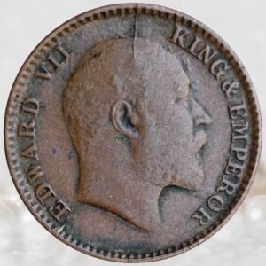 1/12 Anna King Edward VII British India 1908 AD Bronze Coin