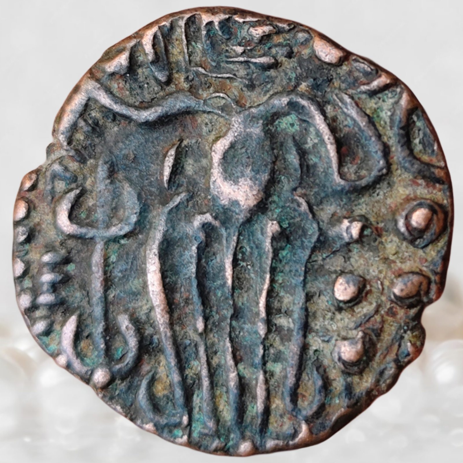 Chola Empire Rajaraja Chola 1st – 1 Massa Copper Coin Southern India (1)