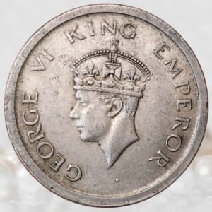 George VI - 1 Rupee British India 1947 AD Bombay Mint Historical Coin