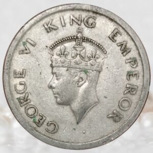George VI - Lahore Mint 1 Rupee 1947 AD British India Historical Coin