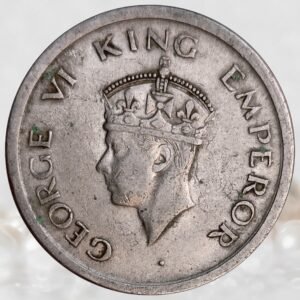 George VI - Lahore Mint 1 Rupee 1947 AD British India Historical Coin