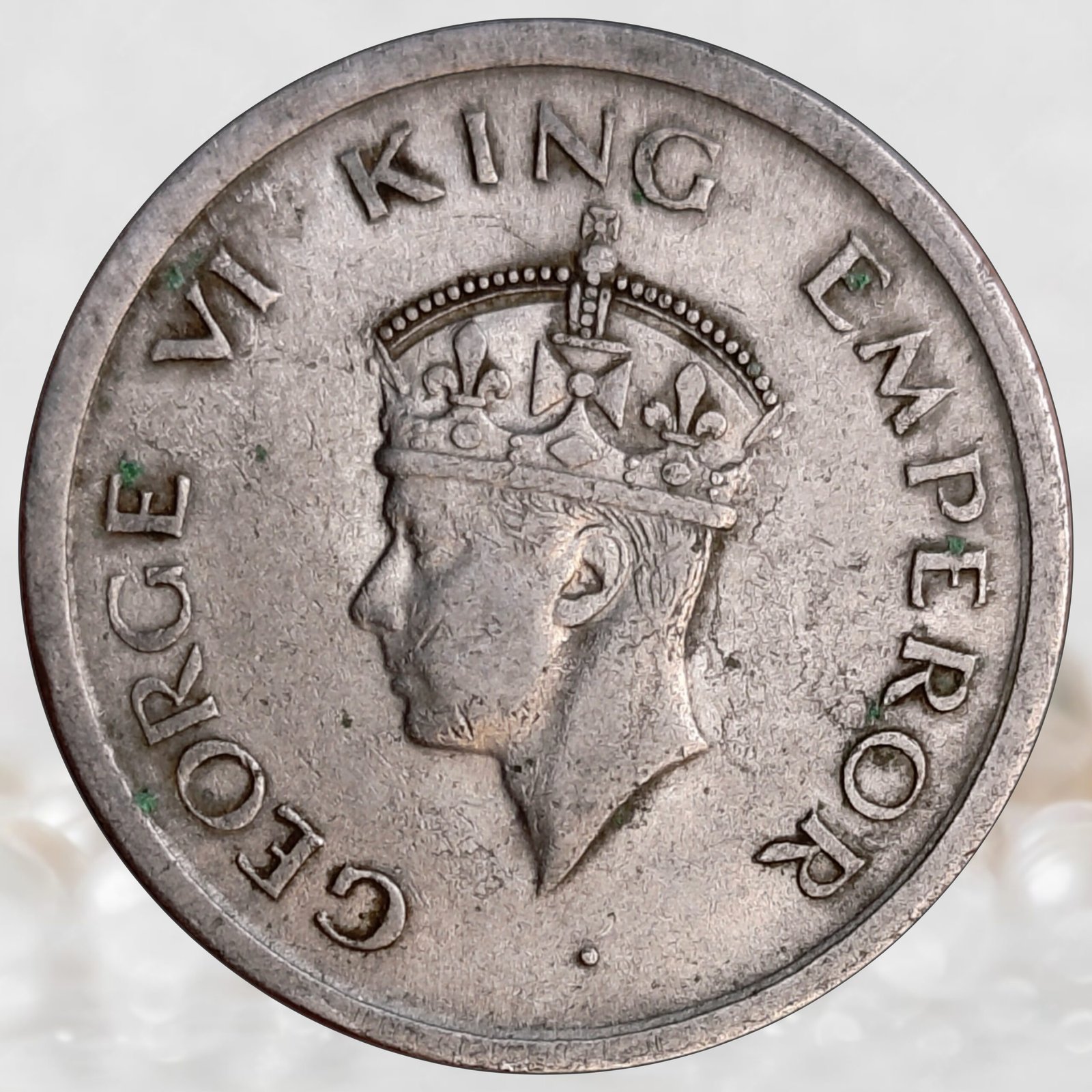 George VI - Lahore Mint 1 Rupee 1947 AD British India Historical Coin (5)