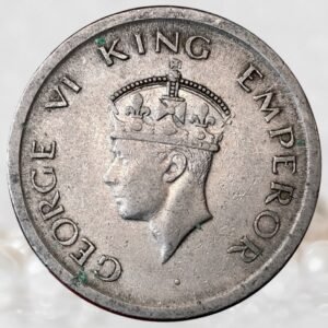 George VI - Lahore Mint 1 Rupee 1947 AD British India Historical Coin