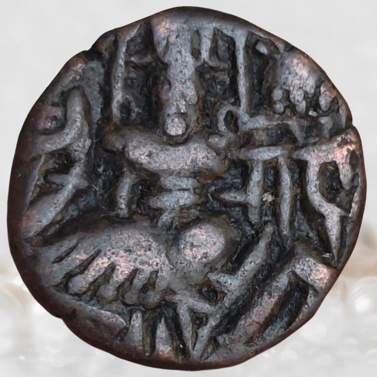 Hindu Rajas of Kashmir Gopala Varman Copper AE Stater Coin of Kashmir-Utpala Dynasty (1)