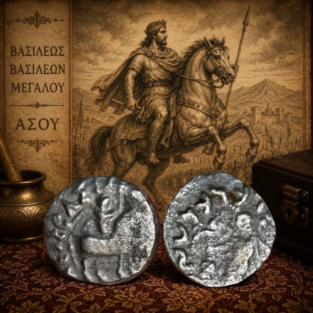 Indo-Scythian Kingdom King Azes II c. 35 BCE - 12 BCE Silver 1 Drachm (1)