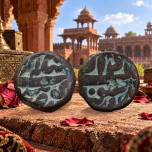 Mughal Emperor Akbar Gobindpur Mint – Mughal Empire Copper 1 Dam Historical Medieval India Coin