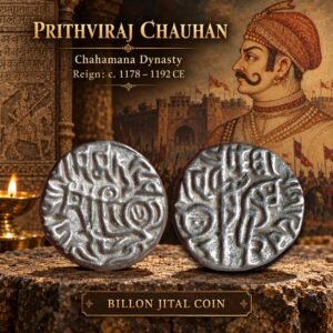 Prithviraj Chauhan (Prithviraj III) Chauhan Dynasty 1 Jital Billon Coin