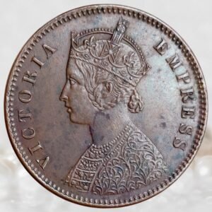 Queen Victoria ¼ Anna British India 1894 Copper Coin Extremely Fine Condition