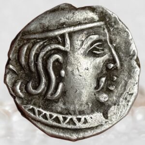 Western Kshatrapas King Rudrasena III Silver Drachm Ancient Indian Coin