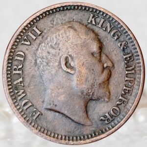 ½ Pice King Edward VII British India 1907 AD Copper Coin